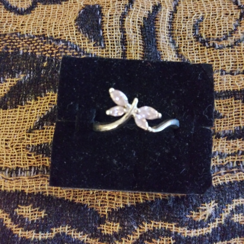 Diamond butterfly ring